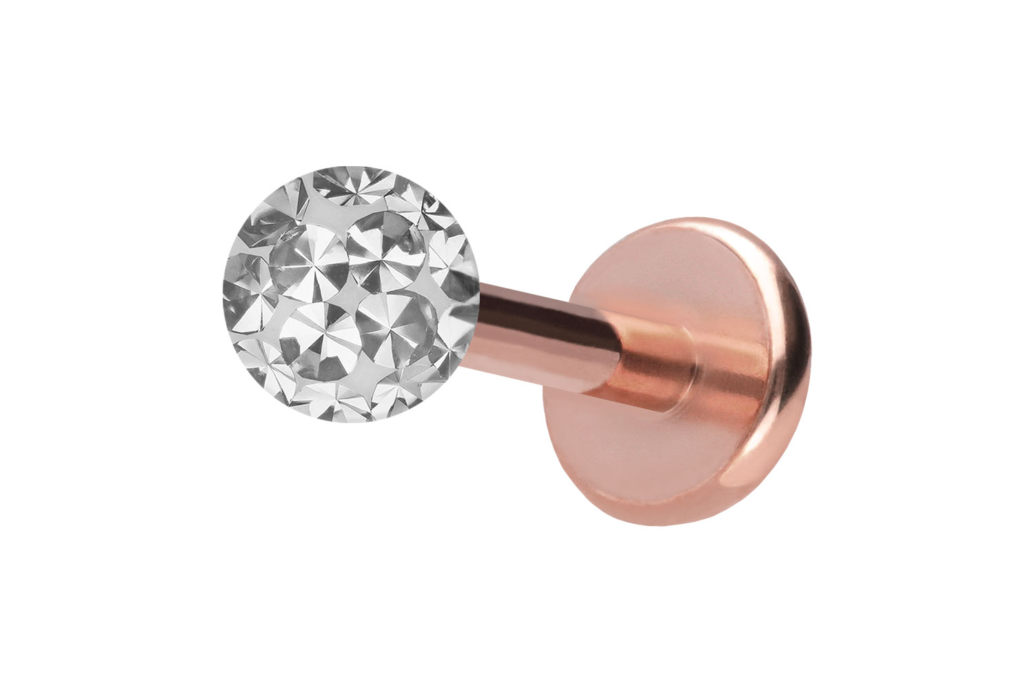 Titan Labret Piercing mit Push Fit EPOXY-KUGEL